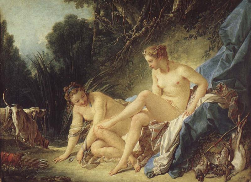 Francois Boucher Diana bathing